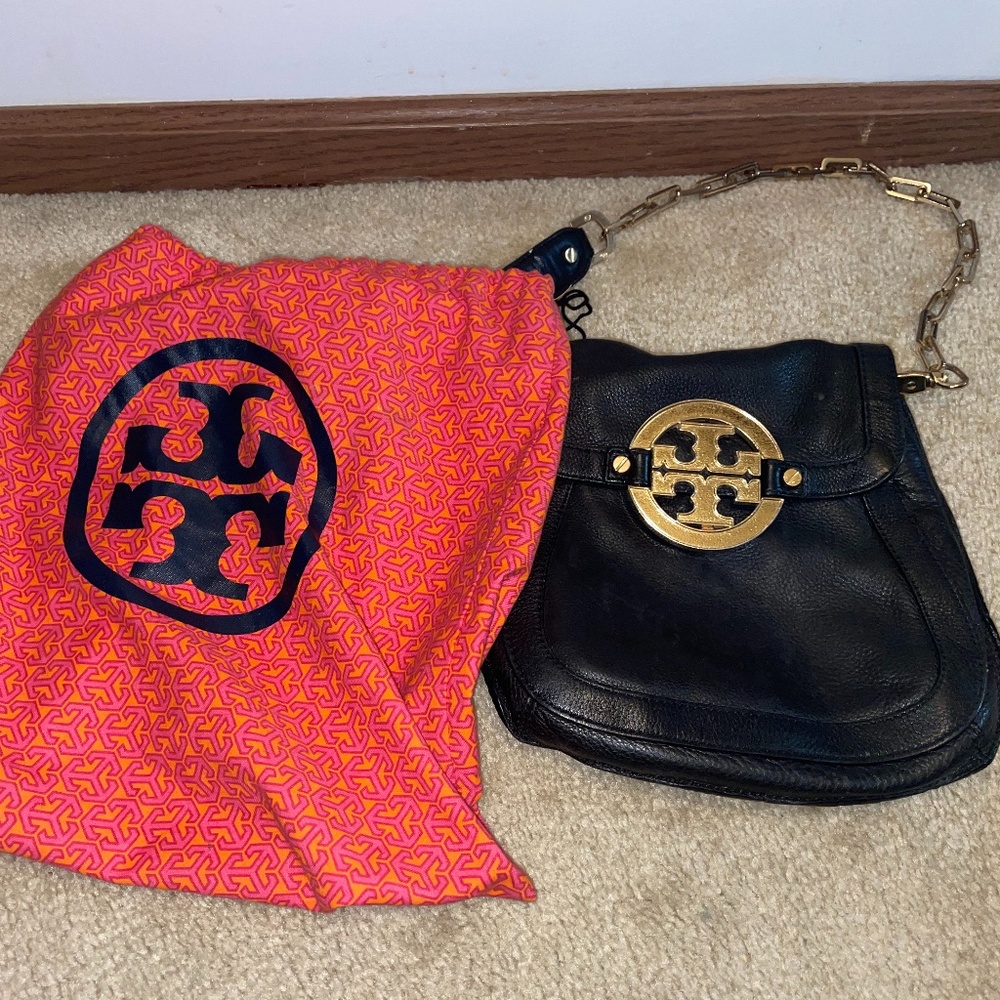 Tory Burch Blk Leather Purse